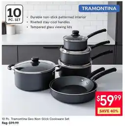 Kitchen Stuff Plus 10 Pc. Tramontina Geo Non-Stick Cookware Set offer