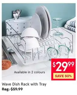 Kitchen Stuff Plus Wave Dish Rack with Tray offer