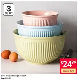 Kitchen Stuff Plus 3 Pc. Willow Mixing Bowl Set offer