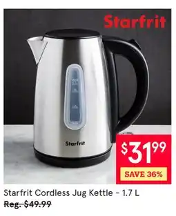 Kitchen Stuff Plus Starfrit Cordless Jug Kettle offer