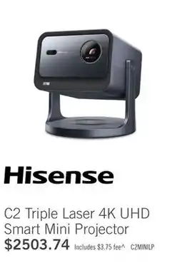 The Brick HISENSE 65 - 300 C2 Triple Laser 4K UHD Smart VIDAA OS Mini Projector (C2MINILP) offer