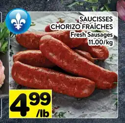 Supermarché PA SAUCISSES CHORIZO FRAÎCHES | Fresh Sausages offer