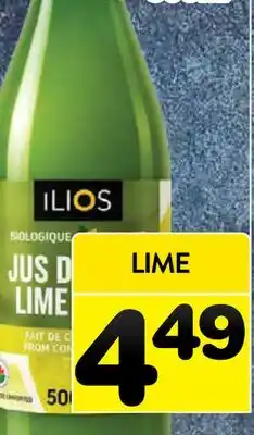 Supermarché PA JUS DE CITRON OU LIME ILIOS | Lemon or Lime Juice offer