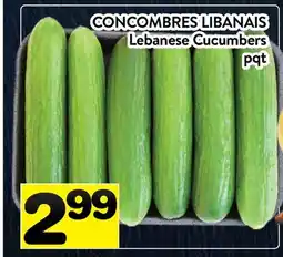 Supermarché PA CONCOMBRES LIBANAIS | Lebanese Cucumbers offer