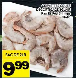Supermarché PA CREVETTES CRUES DÉCORTICAGE ÉCLAIR | Raw EZ Peel Shrimps offer