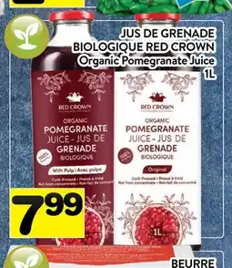 Supermarché PA JUS DE GRENADE BIOLOGIQUE RED CROWN | Organic Pomegranate Juice offer