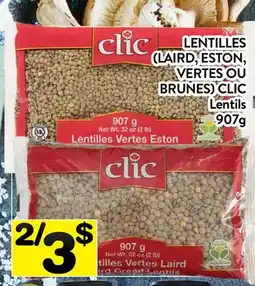 Supermarché PA LENTILLES (LAIRD, ESTON, VERTES OU BRUNES) CLIC | Lentils offer