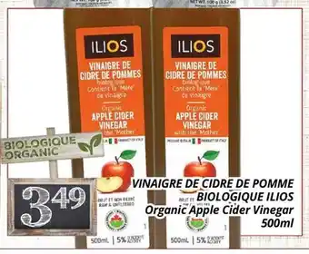 Supermarché PA VINAIGRE DE CIDRE DE POMME BIOLOGIQUE ILIOS | Organic Apple Cider Vinegar offer