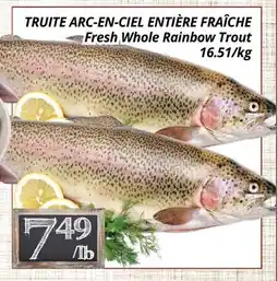 Supermarché PA TRUITE ARC-EN-CIEL ENTIÈRE FRAÎCHE | Fresh Whole Rainbow Trout offer