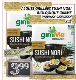 Supermarché PA ALGUES GRILLÉES SUSHI NORI BIOLOGIQUE GIMME | Roasted Seaweed offer