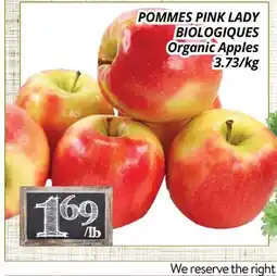 Supermarché PA POMMES PINK LADY BIOLOGIQUES | Organic Apples offer
