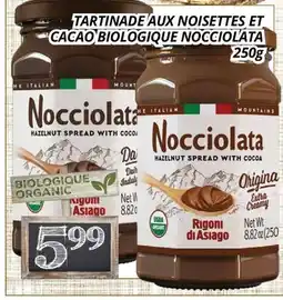 Supermarché PA TARTINADE AUX NOISETTES ET CACAO BIOLOGIQUE NOCCIOLATA offer