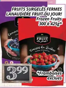 Supermarché PA FRUITS SURGELÉS FERMES LANAUDIÈRE FRUIT DU JOUR! | Frozen Fruits offer