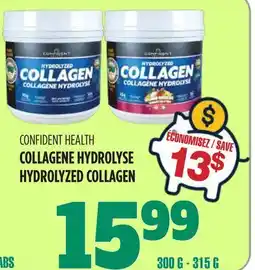 Marches Tau COLLAGENE HYDROLYSE CONFIDENT HEALTH offer