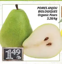 Supermarché PA POIRES ANJOU BIOLOGIQUES | Organic Pears offer
