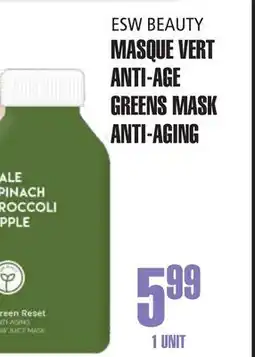 Marches Tau MASQUE VERT ANTI-AGE ESW BEAUTY offer