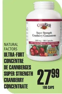 Marches Tau ULTRA-FORT CONCENTRE DE CANNBERGES NATURAL FACTORS offer