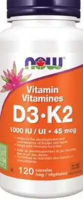 Marches Tau VITAMINES D3 ET K2 NOW offer