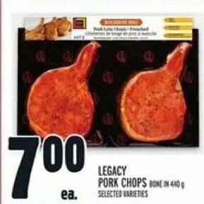 Metro Legacy pork chops offer