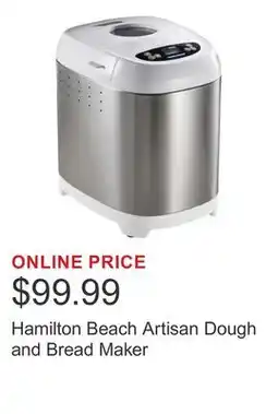 Costco Hamilton Beach Artisan Dough and Bread Maker offer