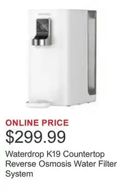 Costco Waterdrop K19 Countertop Reverse Osmosis Water Filter System offer