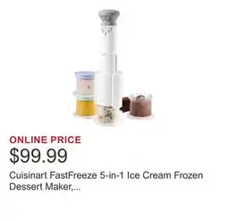 Costco Cuisinart FastFreeze 5-in-1 Ice Cream Frozen Dessert Maker, Includes 4 Mixing Cups with Lids offer