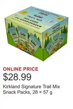 Costco Kirkland Signature Trail Mix Snack Packs, 28 × offer