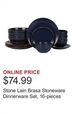 Costco Stone Lain Brasa Stoneware Dinnerware Set, 16-pieces offer