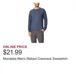 Costco Mondetta Men's Ribbed Crewneck Sweatshirt offer