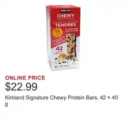 Costco Kirkland Signature Chewy Protein Bars, 42 × offer
