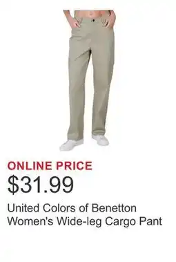 Costco United Colors of Benetton Women's Wide-leg Cargo Pant offer