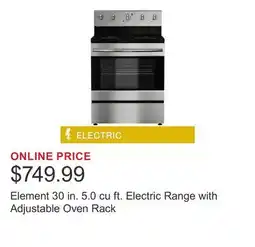 Costco Element 30 in. 5.0 cu ft. Electric Range with Adjustable Oven Rack offer