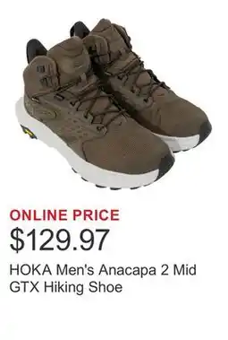 Costco HOKA Men's Anacapa 2 Mid GTX Hiking Shoe offer