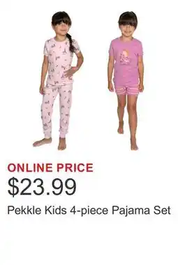 Costco Pekkle Kids 4-piece Pajama Set offer