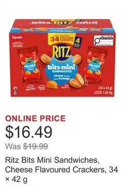 Costco Ritz Bits Mini Sandwiches, Cheese Flavoured Crackers, 34 × offer