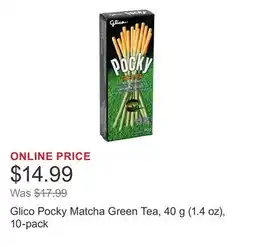 Costco Glico Pocky Matcha Green Tea, 40 g (1.4 oz), 10-pack offer
