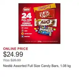 Costco Nestlé Assorted Full Size Candy Bars offer