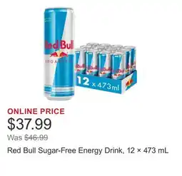 Costco Red Bull Sugar-Free Energy Drink, 12 × offer
