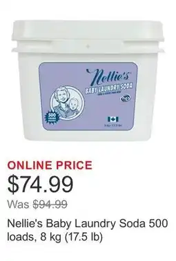 Costco Nellie's Baby Laundry Soda 500 loads, 8 kg (17.5 lb) offer