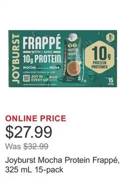 Costco Joyburst Mocha Protein Frappé, 325 mL 15-pack offer