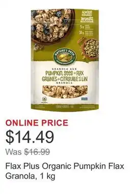 Costco Flax Plus Organic Pumpkin Flax Granola offer