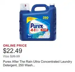 Costco Purex After The Rain Ultra Concentrated Laundry Detergent, 250 Wash Loads offer