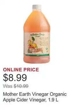 Costco Mother Earth Vinegar Organic Apple Cider Vinegar offer