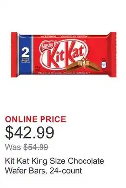 Costco Kit Kat King Size Chocolate Wafer Bars, 24-count offer
