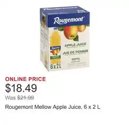 Costco Rougemont Mellow Apple Juice offer