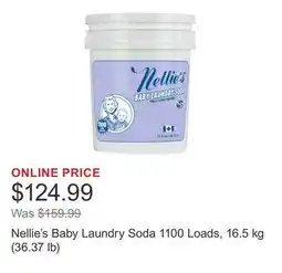 Costco Nellie's Baby Laundry Soda 1100 Loads, 16.5 kg (36.37 lb) offer