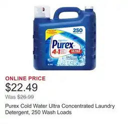 Costco Purex Cold Water Ultra Concentrated Laundry Detergent, 250 Wash Loads offer