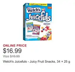 Costco Welch's Juicefuls - Juicy Fruit Snacks, 34 × offer