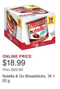 Costco Nutella & Go Breadsticks, 16 × offer