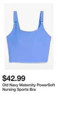 Old Navy Old Navy Maternity PowerSoft Nursing Sports Bra offer